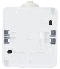 Розетка Systeme Electric Этюд накладная белая со шторками с крышкой (PA16-044B) - фото 3