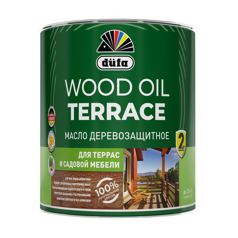 Изображение товара Масло Dufa Wood Oil Terrace для террас бесцветное 0,8 л
