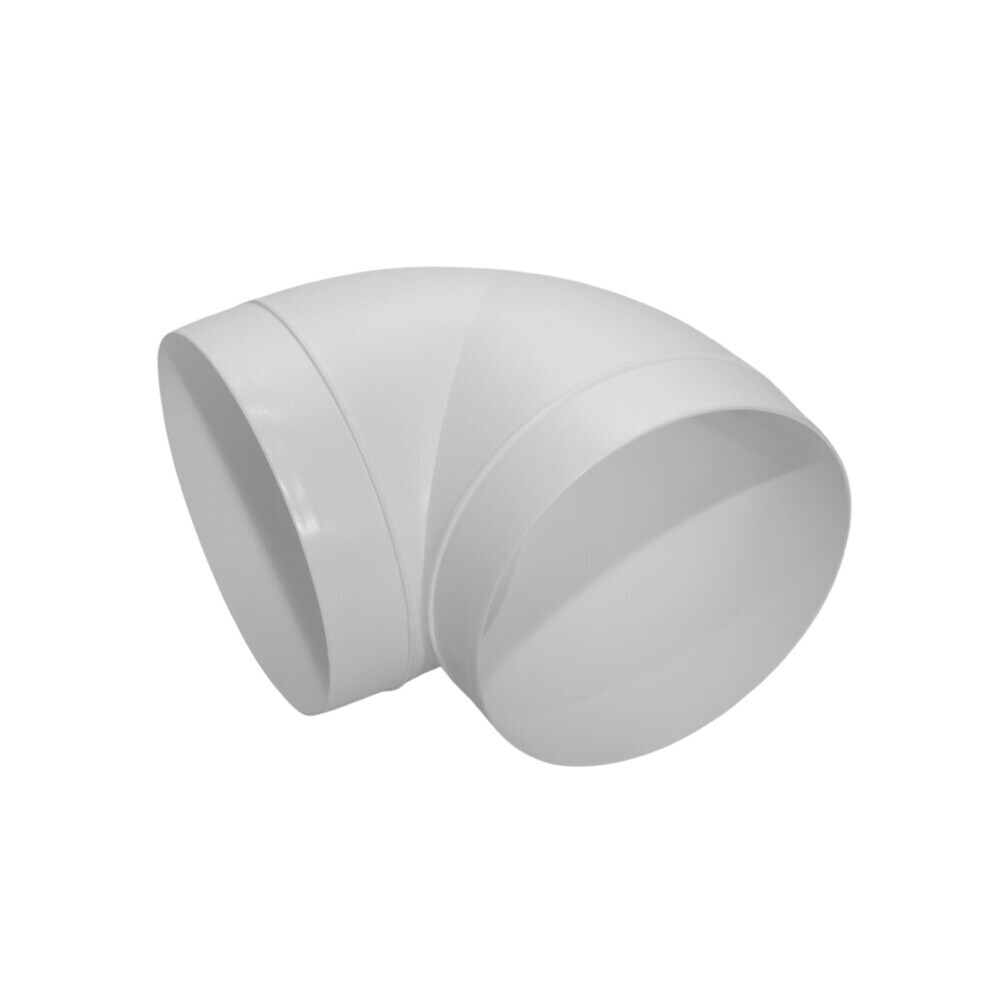 

Колено для круглых воздуховодов ВА ВЕНТ пластиковое d100 мм 90°, Белый