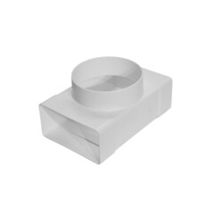 Изображение товара Тройник пластиковый для плоских воздуховодов 55х110 мм с круглыми d100 мм