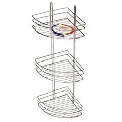 Изображение товара Полка для ванной Lider угловая трехъярусная 270х620х200 мм металл хром (4230)