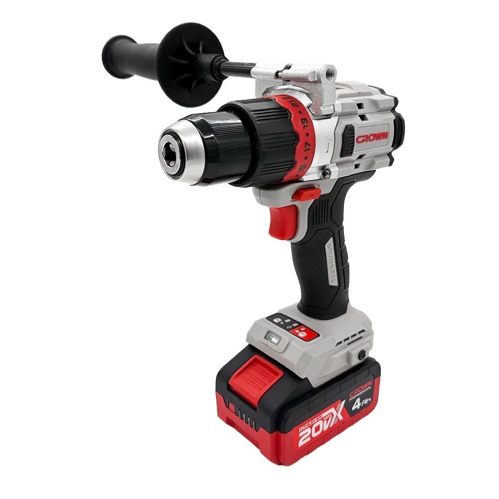 Изображение товара Дрель-шуруповерт ударная аккумуляторная Crown CT21127HMX-4 BMC 20 В 4 Ач Li-Ion 1 АКБ и ЗУ Изображение товара Дрель-шуруповерт ударная аккумуляторная Crown CT21127HMX-4 BMC 20 В 4 Ач Li-Ion 1 АКБ и ЗУ