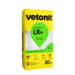 Изображение товара Шпаклевка полимерная Vetonit LR+ для сухих помещений белая 20 кг