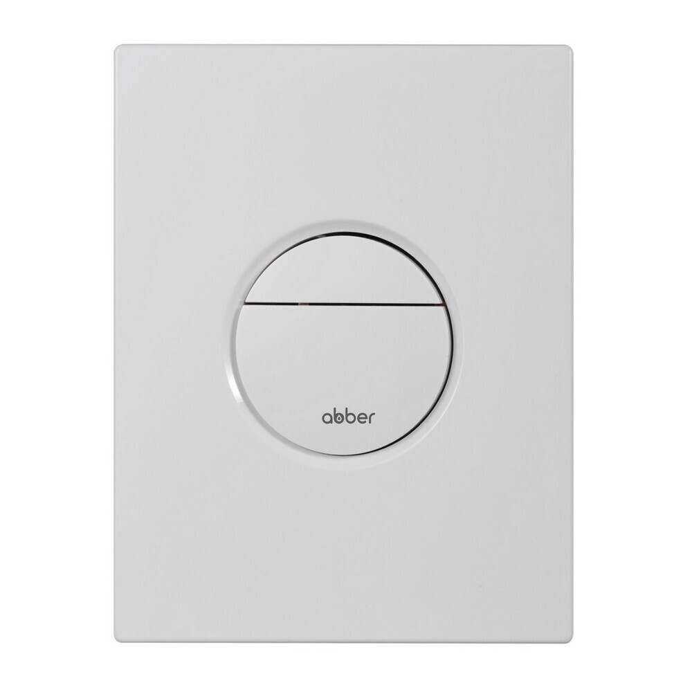 

Клавиша смыва для инсталляций Abber пневматическая белая матовая (AC0126MW), Белый