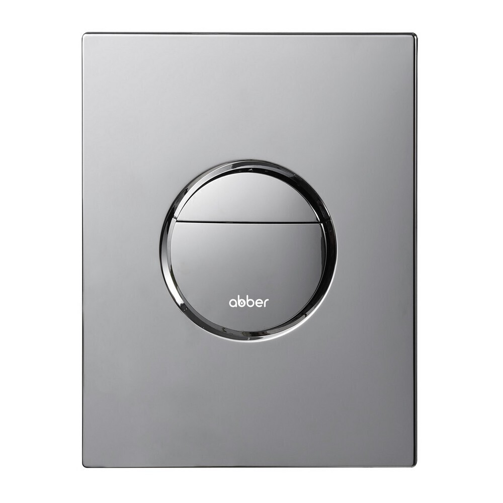 Изображение товара Клавиша смыва Abber AC0126 для инсталляций — 2-режимный пневматический слив, хром глянцевый