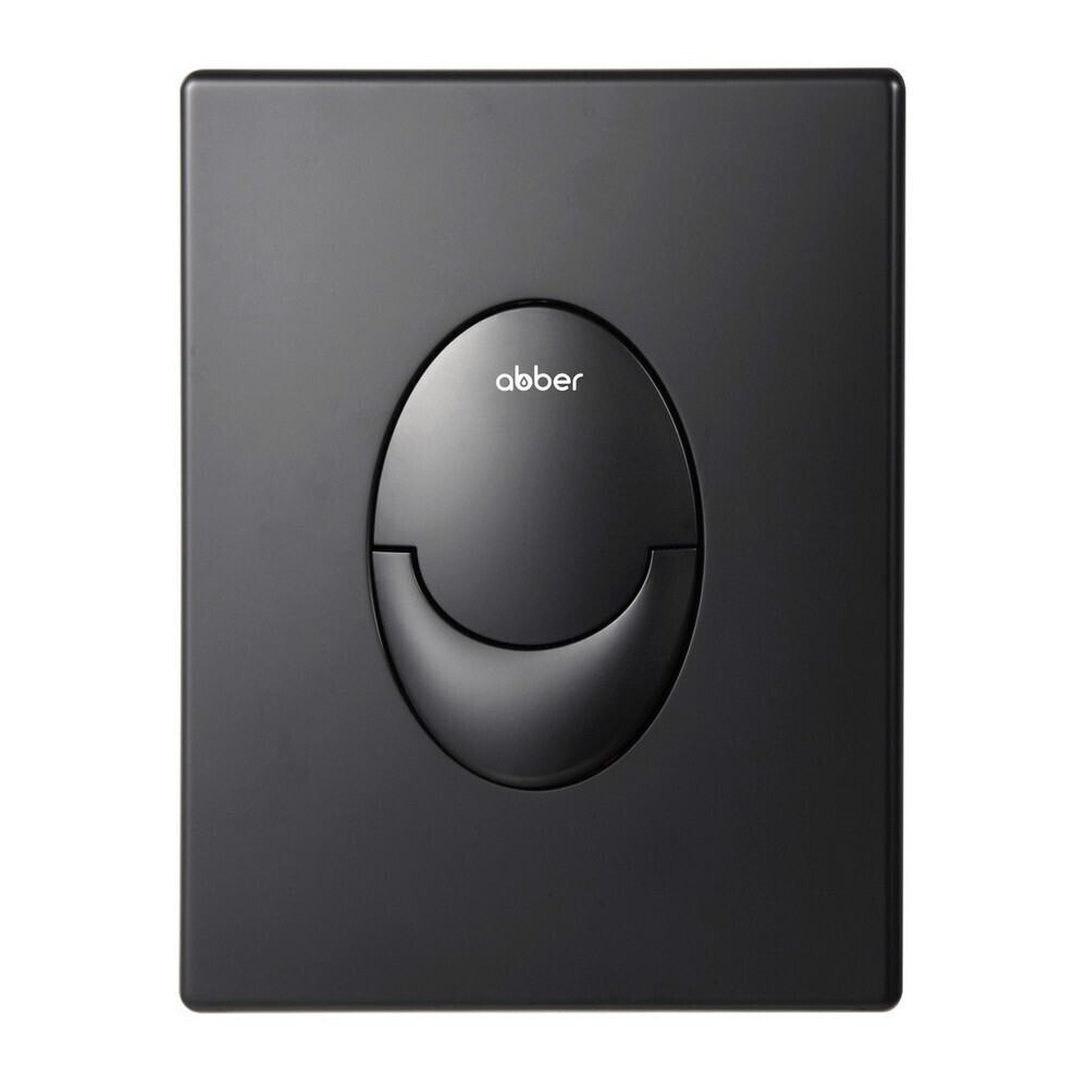 Изображение товара Клавиша смыва Abber AC0125MB для инсталляций — 2-режимный пневматический метод (Черный матовый)