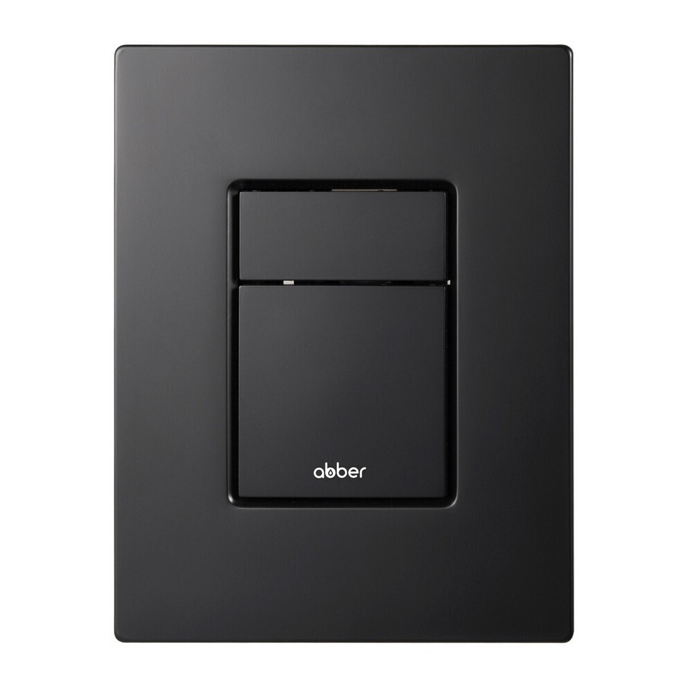 Изображение товара Клавиша смыва Abber AC0123MB 2-режимная пневматическая черная матовая