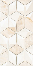Плитка декор Alma Ceramica Nevada геометрия бежевая 500x249x7,5 мм