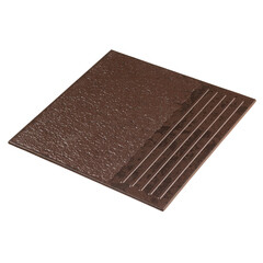 Клинкерная ступень Керамин Каир 4 темно-коричневая 298х298х7 мм (17 шт.=1,51 кв.м) - фото 4