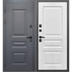 Изображение товара Дверь входная с терморазрывом Ferroni Luxor Термо Классика левая муар - сатин белый 860х2050 мм