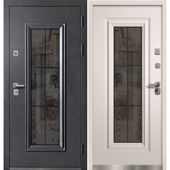 Изображение товара Дверь входная с терморазрывом Теплолюкс Ричмонд правая букле графит - матовый белый со стеклопакетом 860х2050 мм