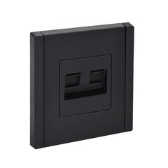 Розетка компьютерная IEK Forte&Piano FP133 встраиваемая черная 2хRJ45 (FP-K20-1-K02)