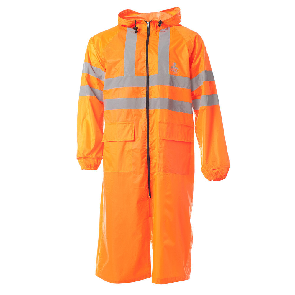 Изображение товара Влагозащитный унисекс плащ из полиэстера с ПВХ покрытием оранжевый 180-186 см