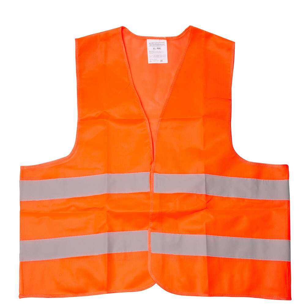 Изображение товара Жилет сигнальный светоотражающий КМ 52-56 универсальный оранжевый (OR60) уценка