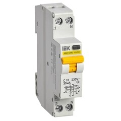 Автомат дифференциальный IEK Karat АВДТ32ML 10А 1+N тип AC 30 мА 6 кА (MVD12-1-010-C-030)