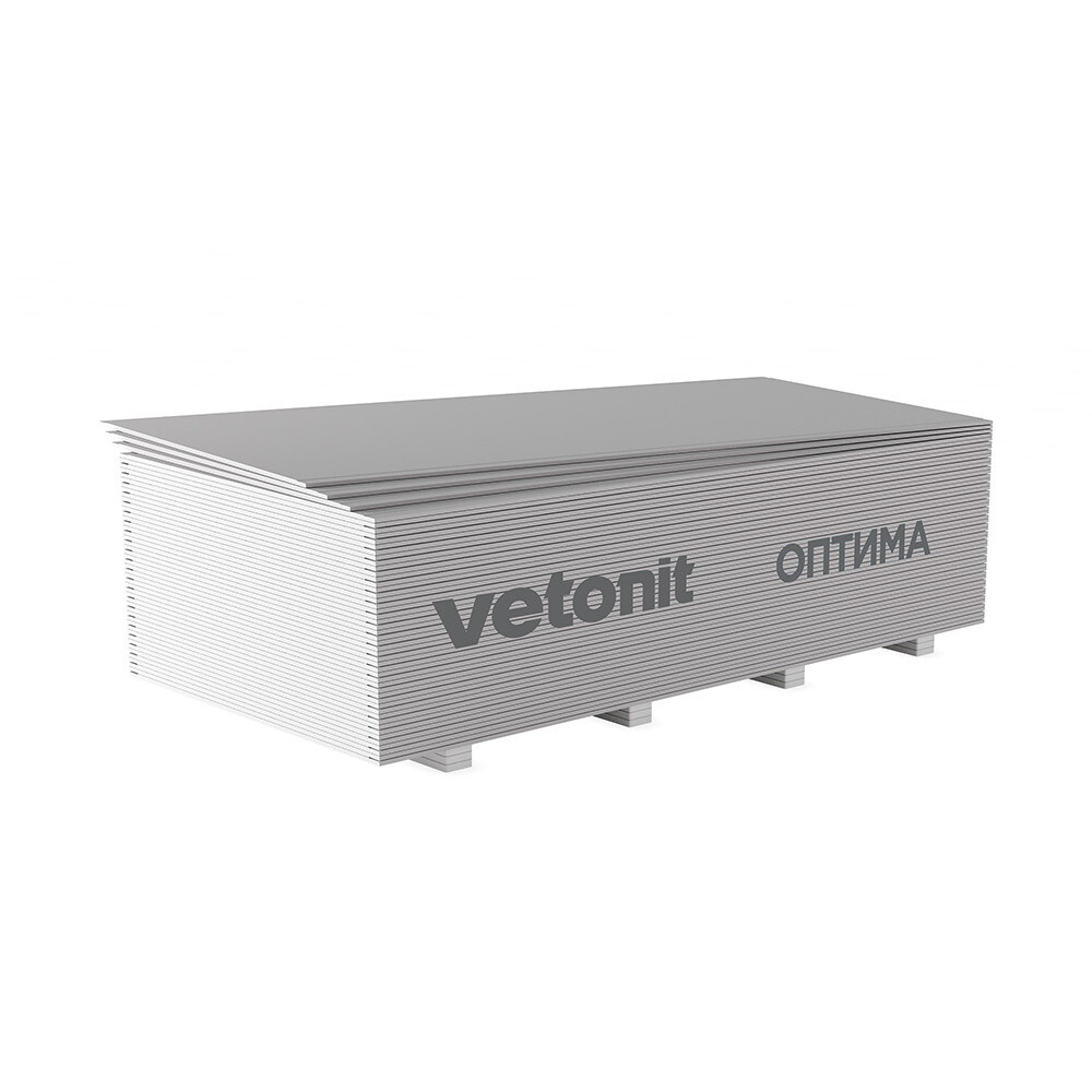 Изображение товара Гипсокартон Vetonit (Gyproc) Оптима 2700х1200х12,5 мм для потолка