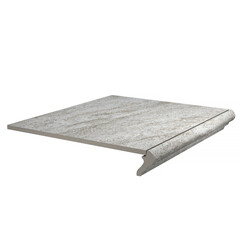 Ступень фронтальная Kerama Marazzi Терраса серая противоскользящая 402х402х8 мм