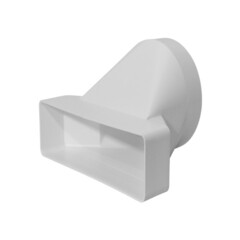 Изображение товара Соединитель эксцентриковый пластиковый для плоско-круглых воздуховодов 60х204 мм 125°