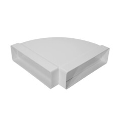 Изображение товара Колено горизонтальное пластиковое для плоских воздуховодов 60х204 мм 90°