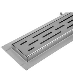 Лоток душевой Ore с гидрозатвором 500х60 мм d40 мм решетка из нержавеющей стали (Drain H2) - фото 7