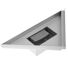 Трап душевой горизонтальный Ore Т2 с гидрозатвором 250х250х355 мм d40 мм решетка из нержавеющей стали - фото 2