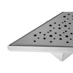 Трап душевой горизонтальный Ore Т2 с гидрозатвором 250х250х355 мм d40 мм решетка из нержавеющей стали - фото 7