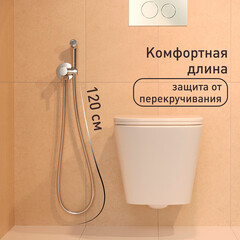 Смеситель с гигиеническим душем встраиваемый Corsa Deco со скрытой частью в комплекте хром (HF001) - фото 3