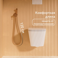 Смеситель с гигиеническим душем встраиваемый Corsa Deco со скрытой частью в комплекте матовое золото (HF001G) - фото 3