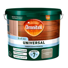 Изображение товара Антисептик Pinotex/Omnitex Universal 2 в 1 декоративный для дерева скандинавский серый 2,5 л