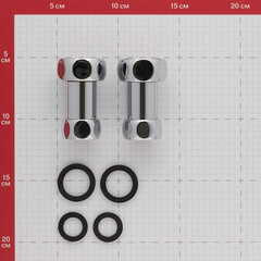 Соединитель прямой для полотенцесушителя 1 ВР(г) х 3/4 ВР(г) хром (2 шт.) - фото 2