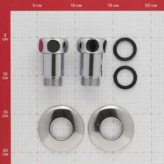 Соединитель прямой для полотенцесушителя 1 ВР(г) х 3/4 НР(ш) хром (2 шт.) - фото 3