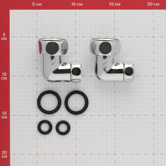 Соединитель угловой для полотенцесушителя 1 ВР(г) х 1/2 ВР(г) хром (2 шт.) - фото 3