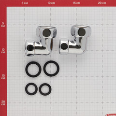 Соединитель угловой для полотенцесушителя 1 ВР(г) х 3/4 ВР(г) хром (2 шт.) - фото 4
