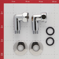 Соединитель угловой для полотенцесушителя 1 ВР(г) х 1/2 НР(ш) хром (2 шт.) - фото 2