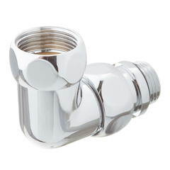 Соединитель угловой для полотенцесушителя 3/4 ВР(г) х 1/2 НР(ш) хром (2 шт.) - фото 3