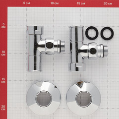 Комплект установочный для полотенцесушителя Лесенка Люкс 2 хром (2 шт.) - фото 5