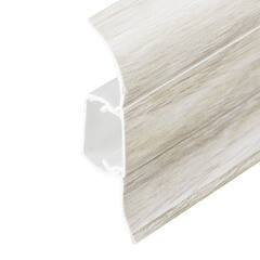 Плинтус ПВХ напольный Winart 58 мм дуб аргенто 2500 мм S-профиль с кабель-каналом - фото 3