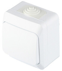 Выключатель Systeme Electric Этюд одноклавишный накладной белый (BA10-041B) - фото 2