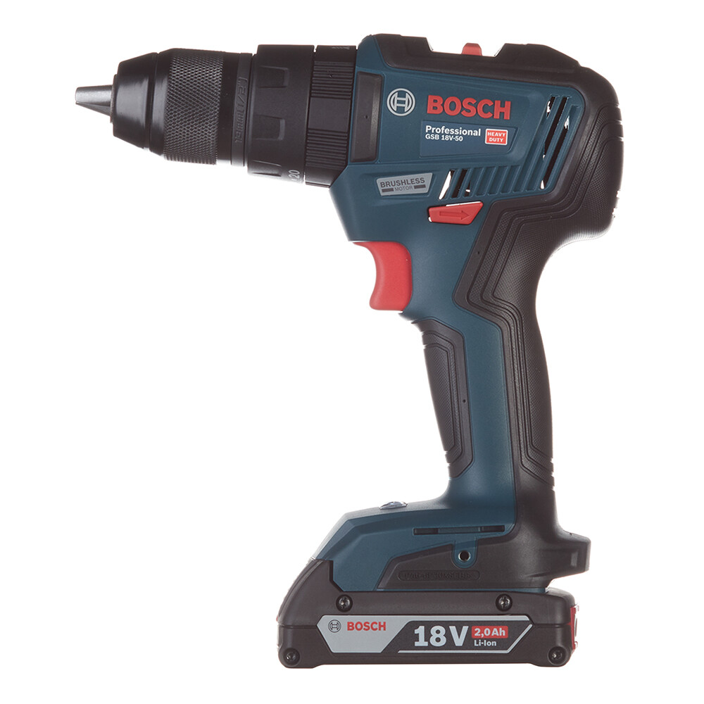 Изображение товара Аккумуляторная дрель-шуруповерт Bosch GSB 18V-50 18 В 2 Ач профессиональный