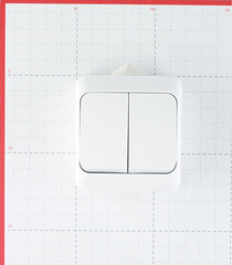 Выключатель Systeme Electric Этюд двухклавишный накладной белый (BA10-042B) - фото 2