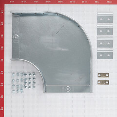 Угол для лотка горизонтальный 90° DKC 200х50 мм с креплением (36004K) - фото 3