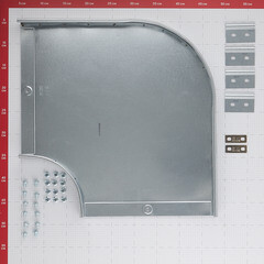 Угол для лотка горизонтальный 90° DKC 300х50 мм с креплением (36005K) - фото 2