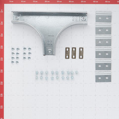 Ответвитель для лотка Т-образный горизонтальный DKC 50х50 мм с креплением (36120K) - фото 2