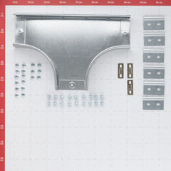 Ответвитель для лотка Т-образный горизонтальный DKC 100х50 мм с креплением (36122K) - фото 3