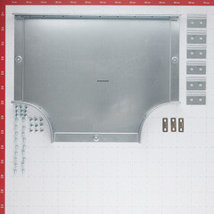 Ответвитель для лотка Т-образный горизонтальный DKC 300х50 мм с креплением (36125K) - фото 2