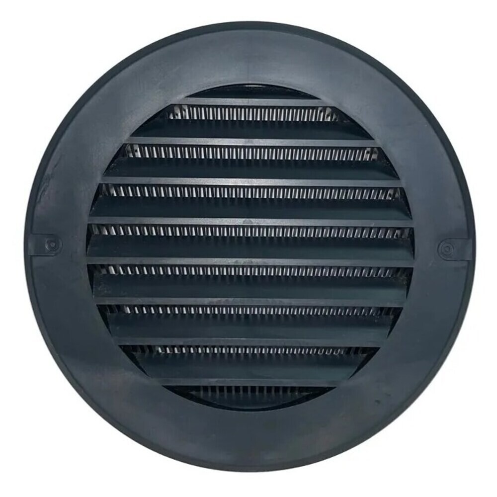 Изображение товара Решетка вентиляционная пластиковая приточно-вытяжная d125 мм с сеткой графит