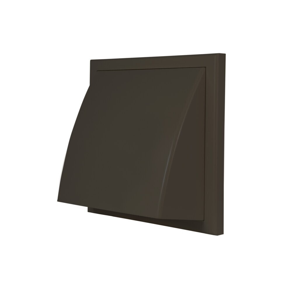 Изображение товара Выход вентиляционный стенной Центр Тагис с обратным клапаном и с фланцем d100/125 мм пластиковый 155х155 мм коричневый