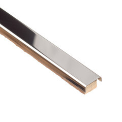 Плитка бордюр Alma Ceramica Metallic Glossy Silver silver 500x12x9 мм - фото 3