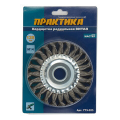 Корщетка для УШМ Практика витая жесткая радиальная d125x22,2 мм - фото 2