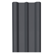 Евроштакетник двухсторонний М-образный 0,45 мм 100х2000 мм графитовый серый RAL 7024 прямой срез